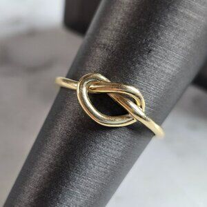 Womens Vintage Estate 14K Gold Gabriel Co Infinity Love Ring 1.8g E6985
